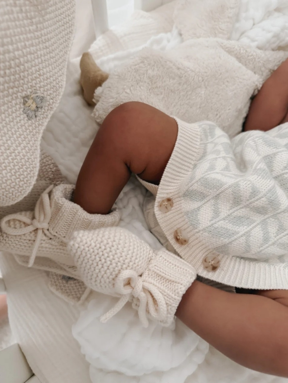 Luna + Luca Organic Cream Booties